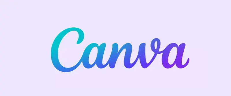 Logo officiel de Canva sur fond violet clair