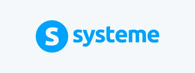 Logo officiel de Systeme.io, logiciel de création de tunnels de vente